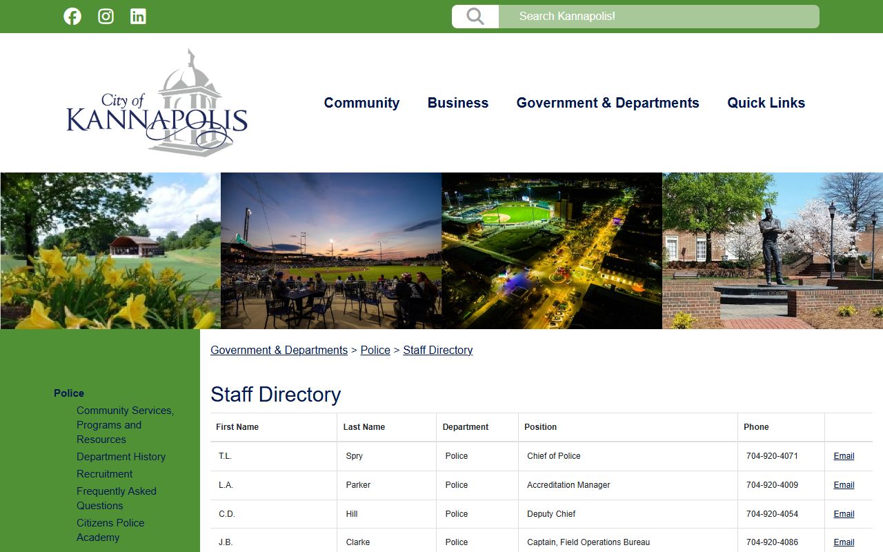 Kannapolis police staff for booking releases