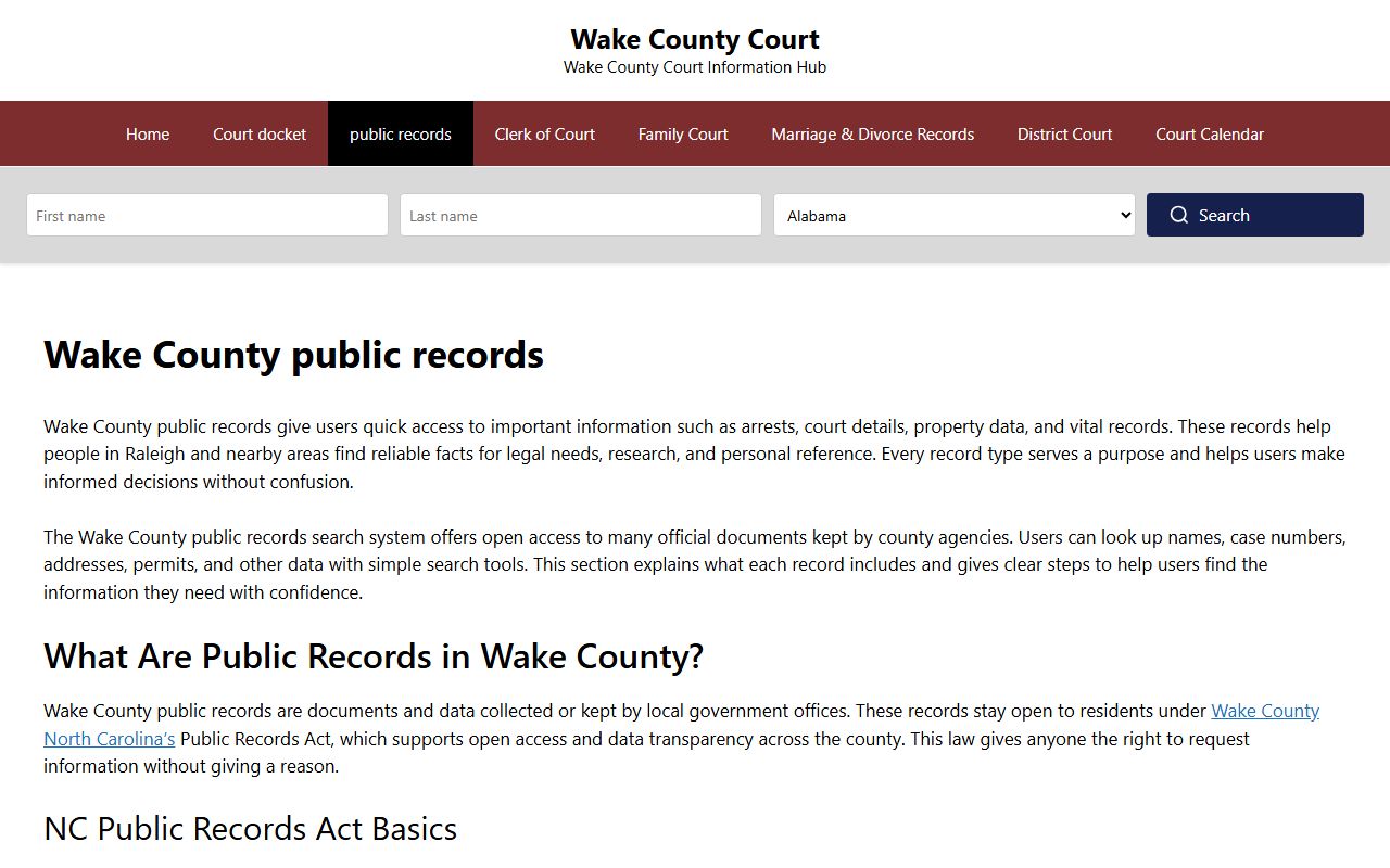 Raleigh area court records and booking releases