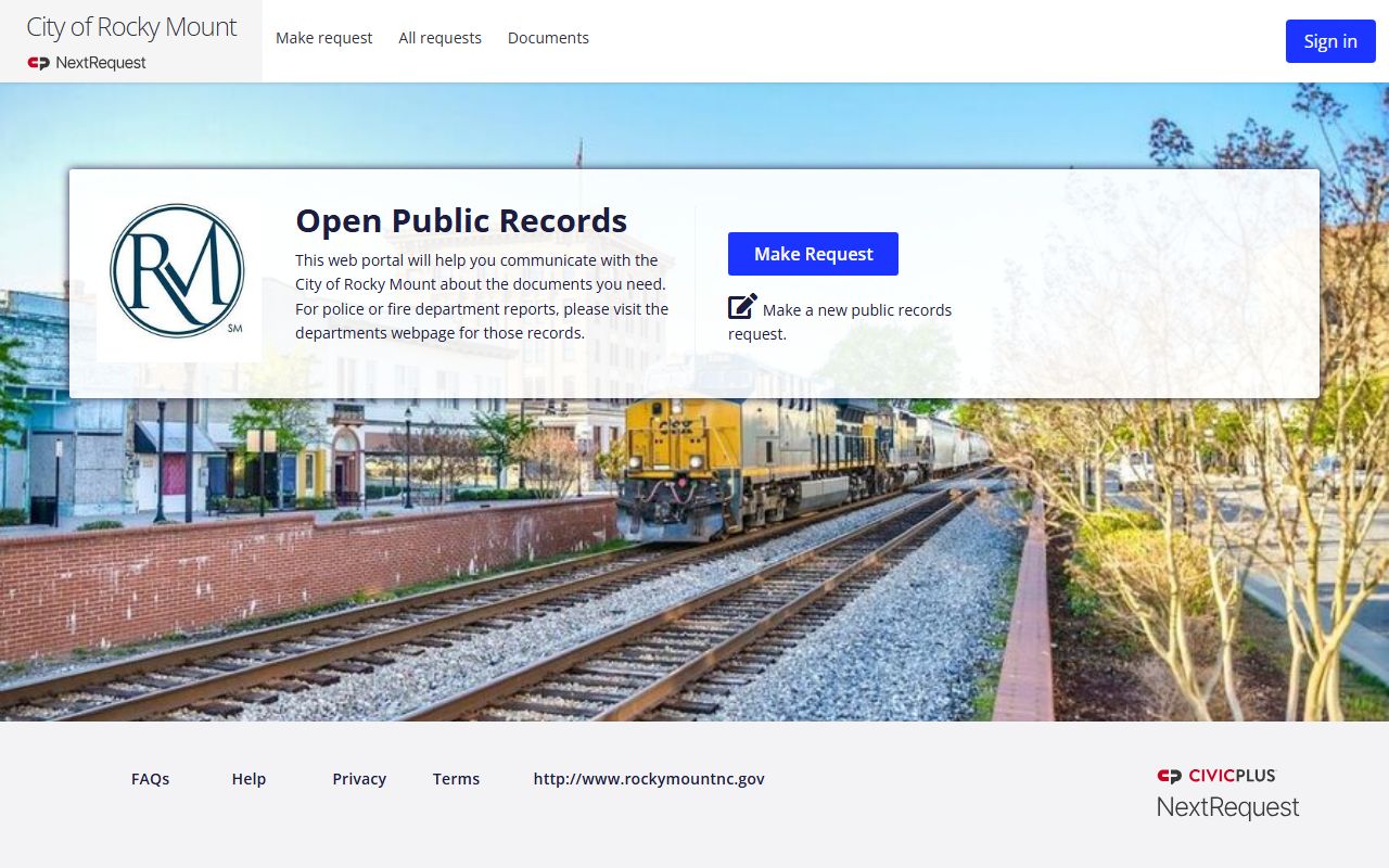Rocky Mount records portal for booking releases