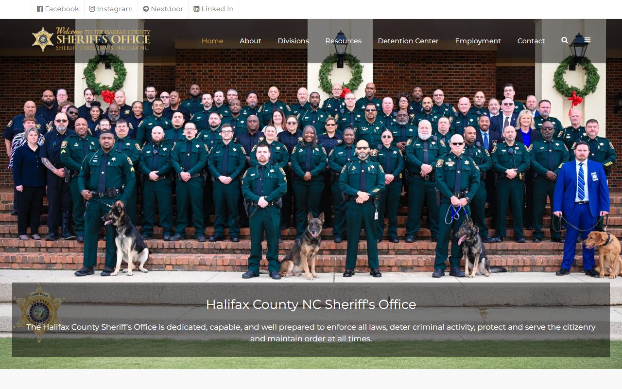 Halifax County booking releases sheriff office
