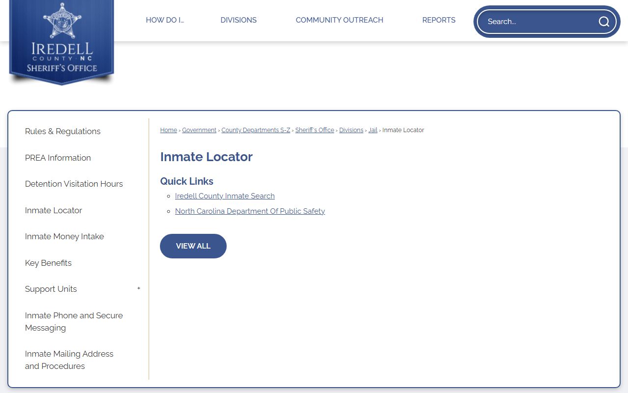 Iredell County booking releases inmate locator