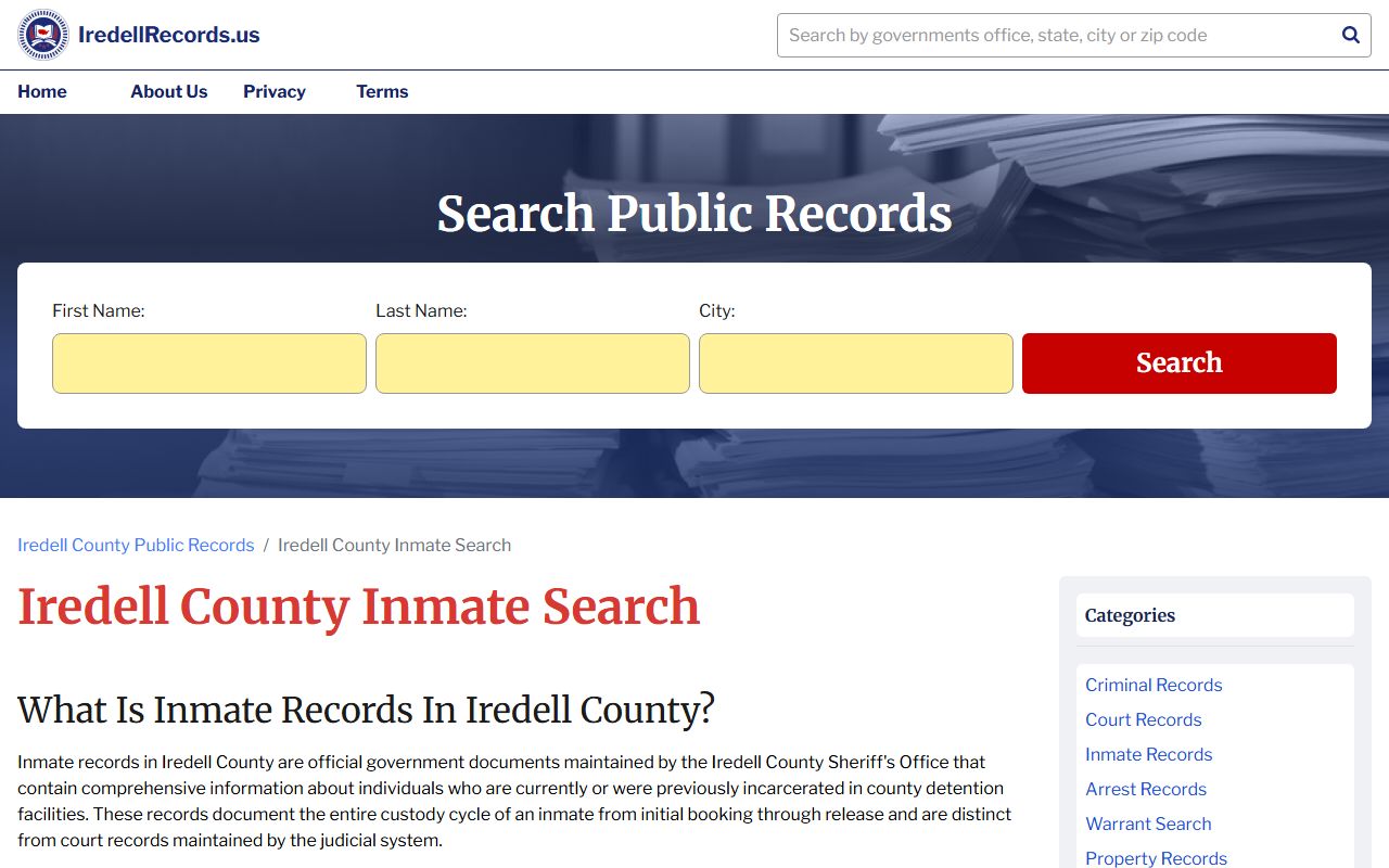 Iredell County booking releases inmate search