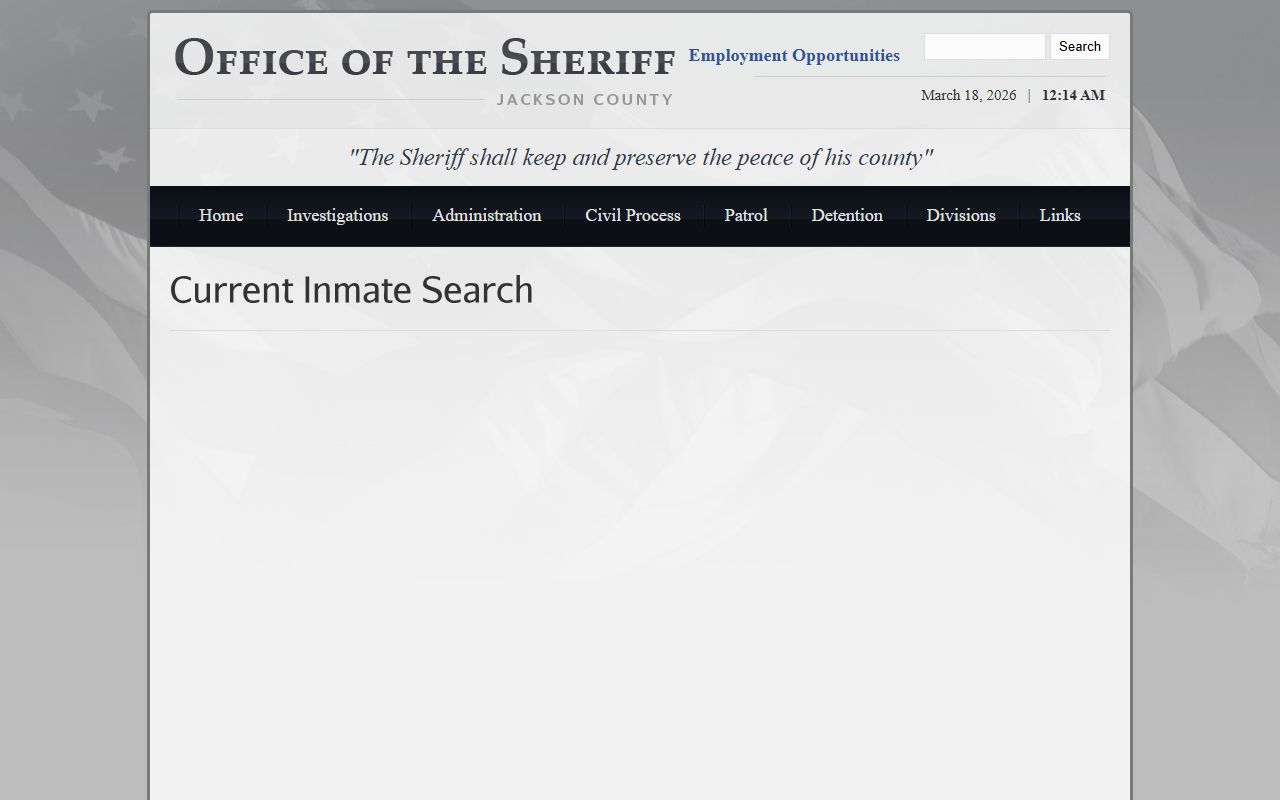 Jackson County booking releases inmate search
