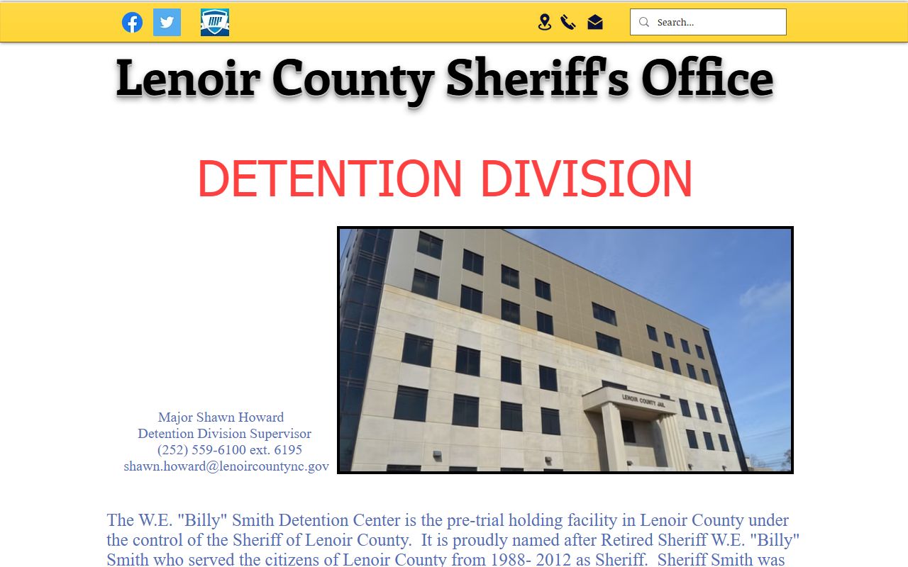 Lenoir County booking releases detention division