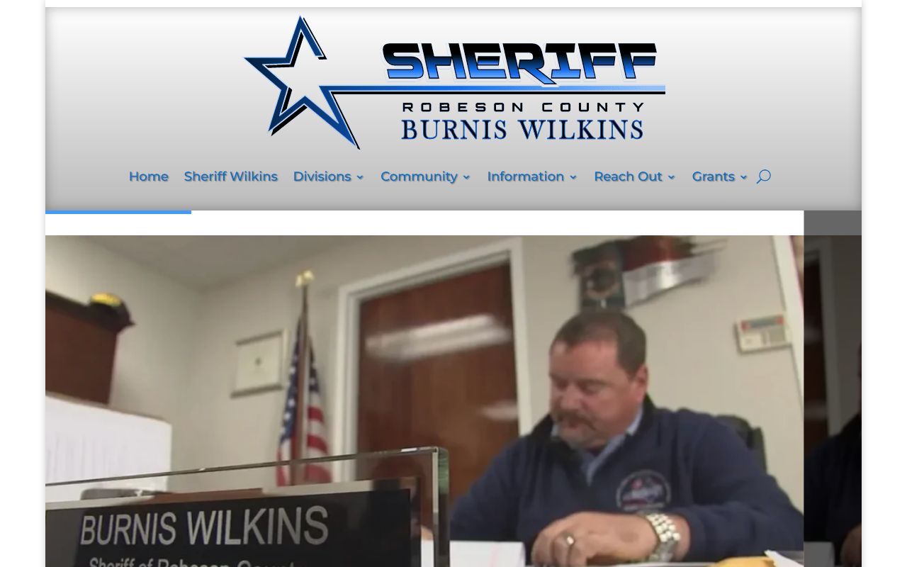 Robeson County Sheriff's Office website for booking releases