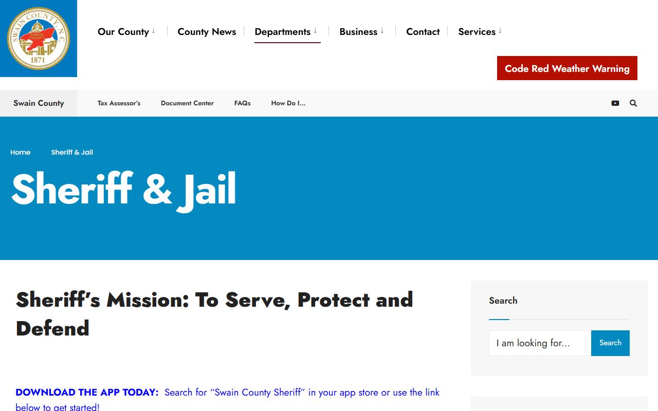 Swain County Sheriff's Office for booking releases